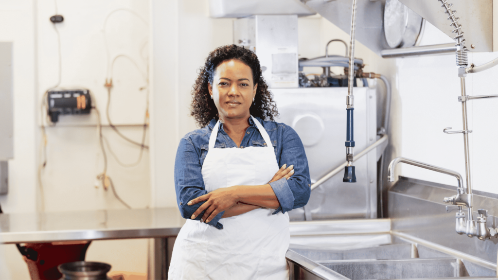 Female kitchen worker