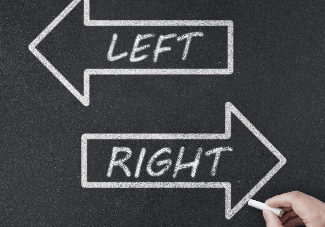 left and right left and right